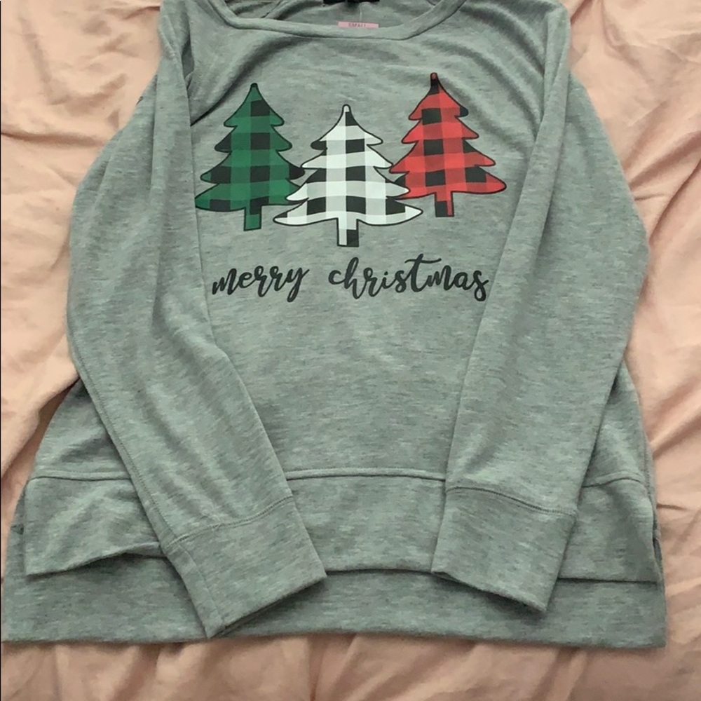 Cute merry Christmas long sleeve top